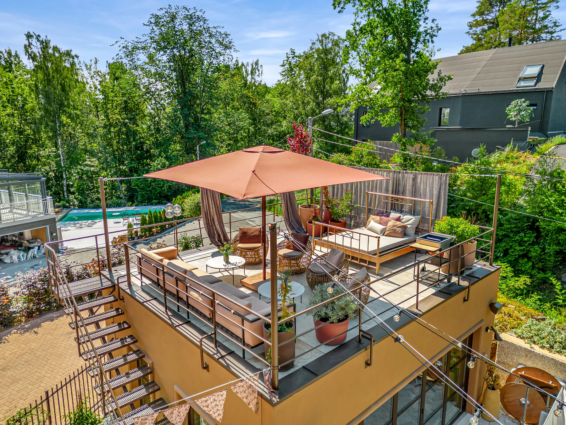 Takterrasse og hagestue — prosjektfoto 6
